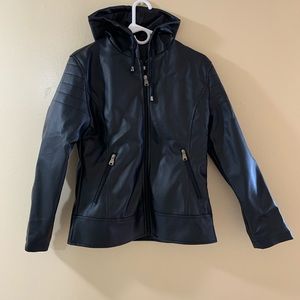 Leather jacket superlative fashion made in italy